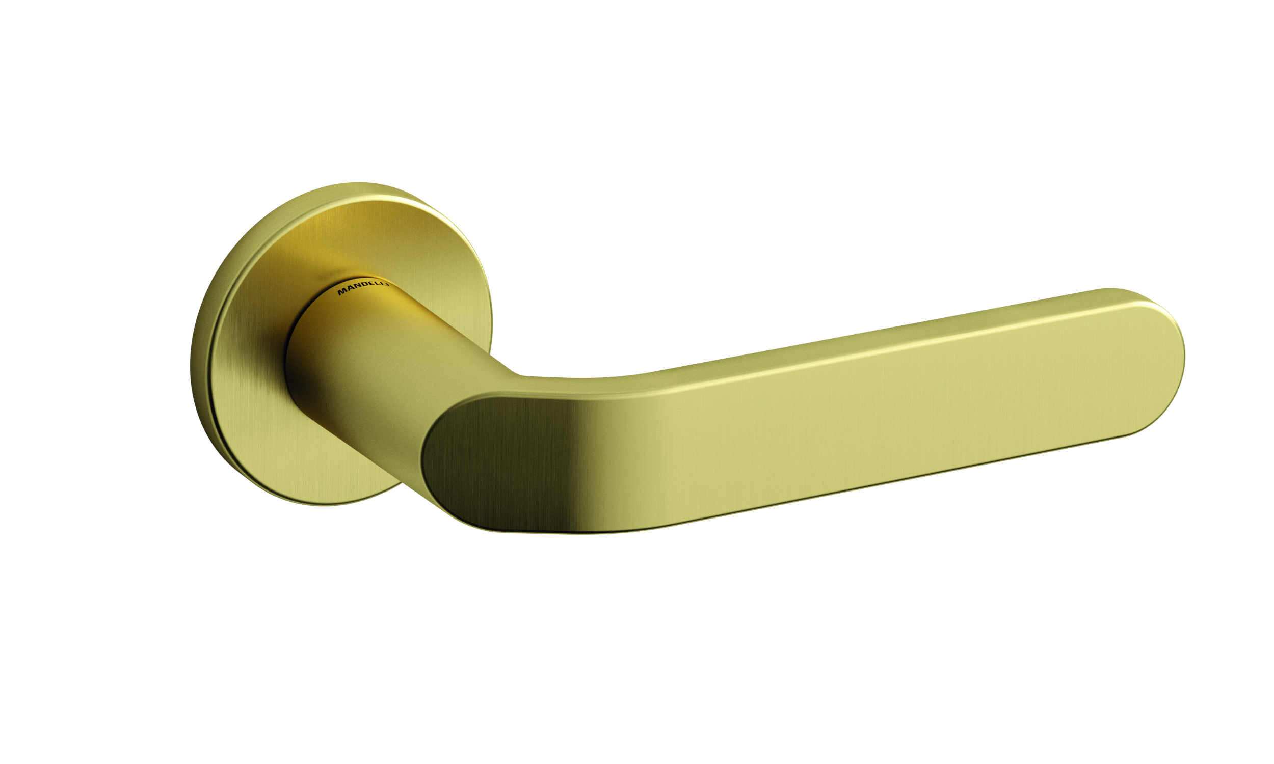 poignée de porte au style classique en or satiné de chez Millapoignées