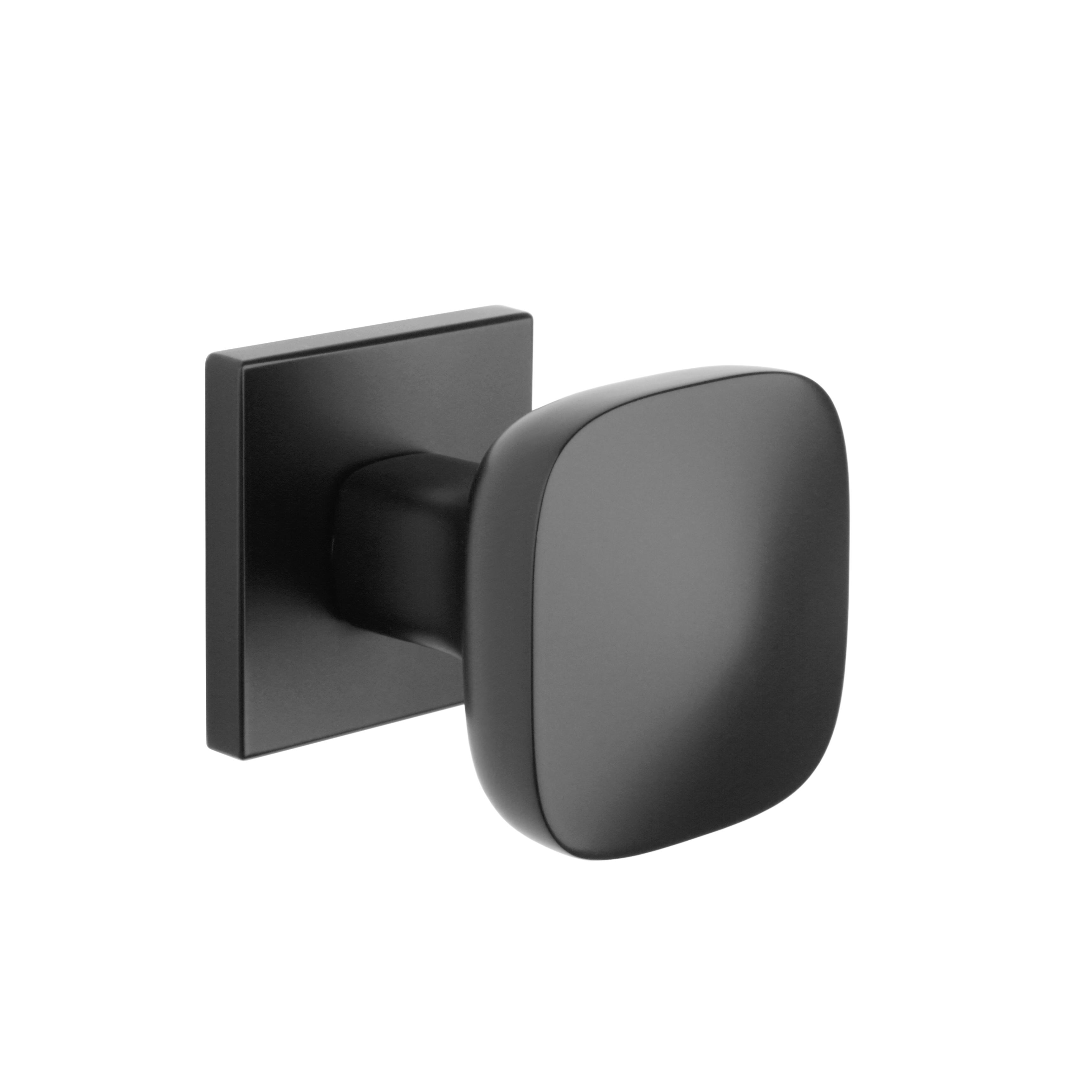 Bouton de porte noir moderne qui remplace une poignée de porte noire