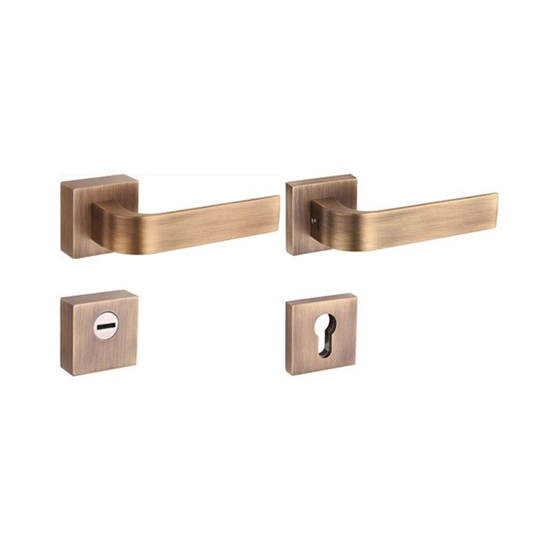 Poignée de porte extérieure montée sur rosace couleur patine antique matte