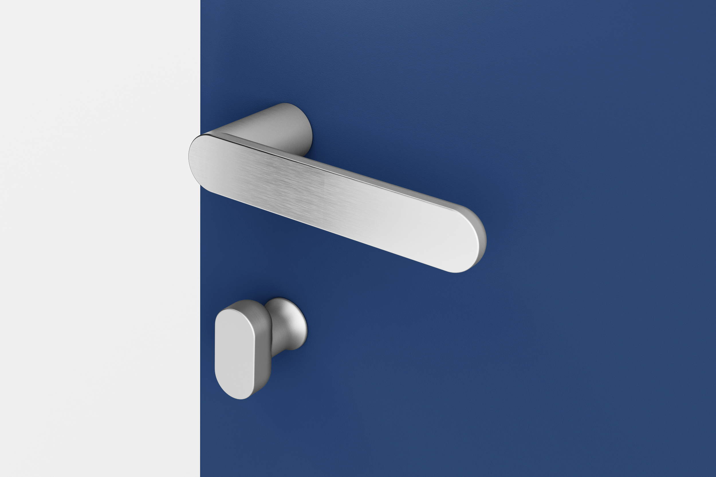 poignée de porte révolutionnaire sans plaque de propreté avec sa rosace à condamnation