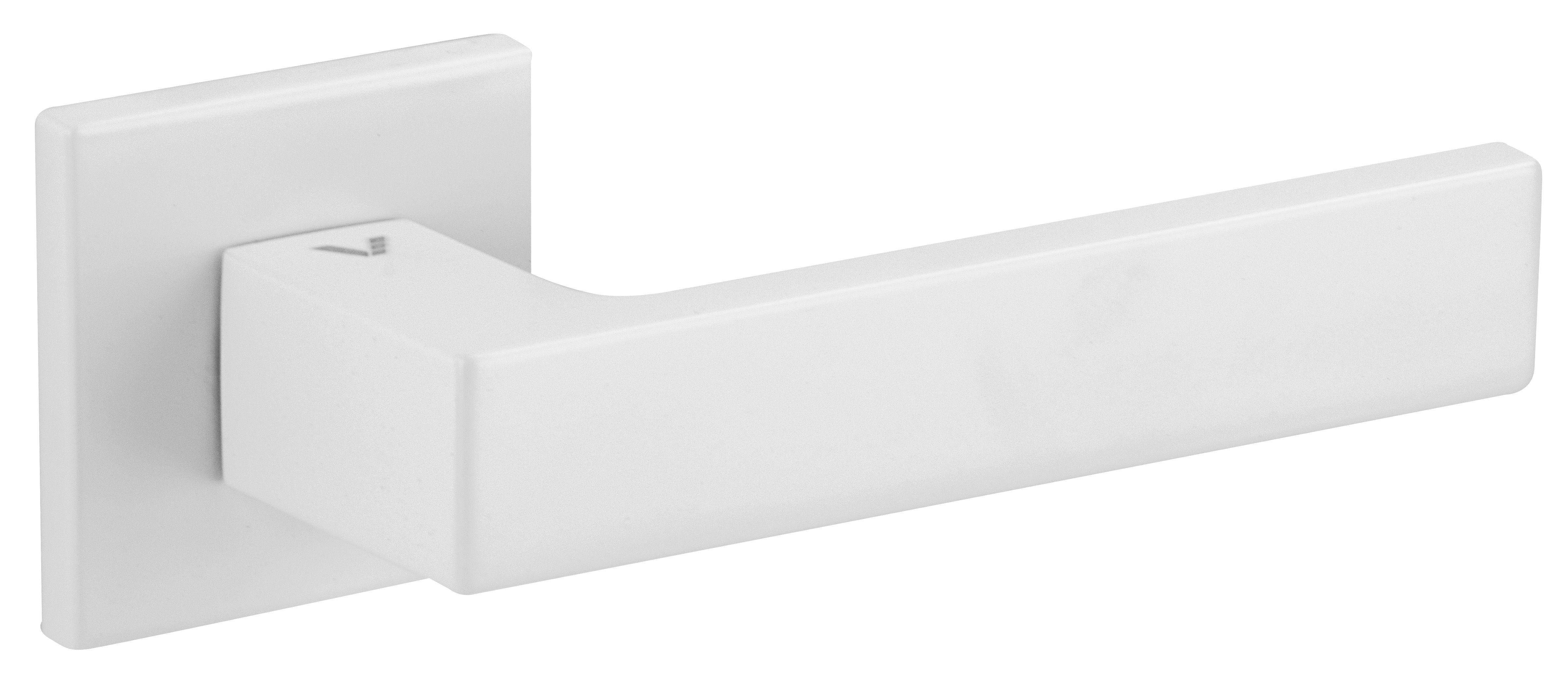 Poignée de porte blanche et élégante, au style classique de chez Milla poignées