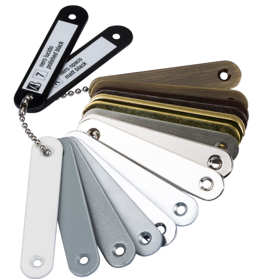 coloris disponibles pour les serrures magnetiques design Bonaiti B-France pour le marché francais