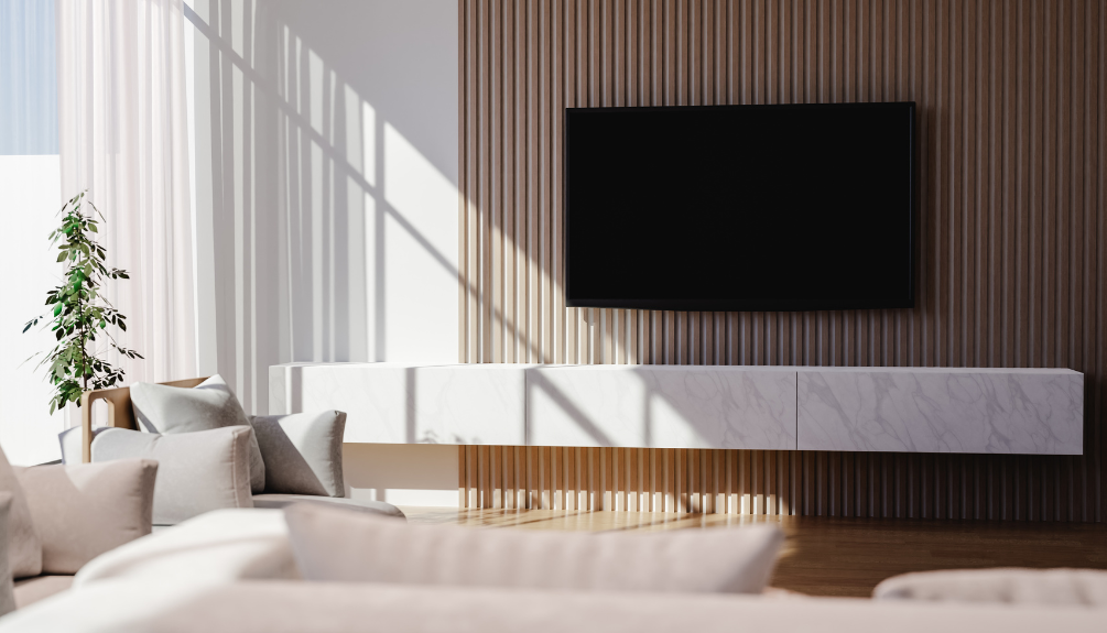 meuble TV en marbre