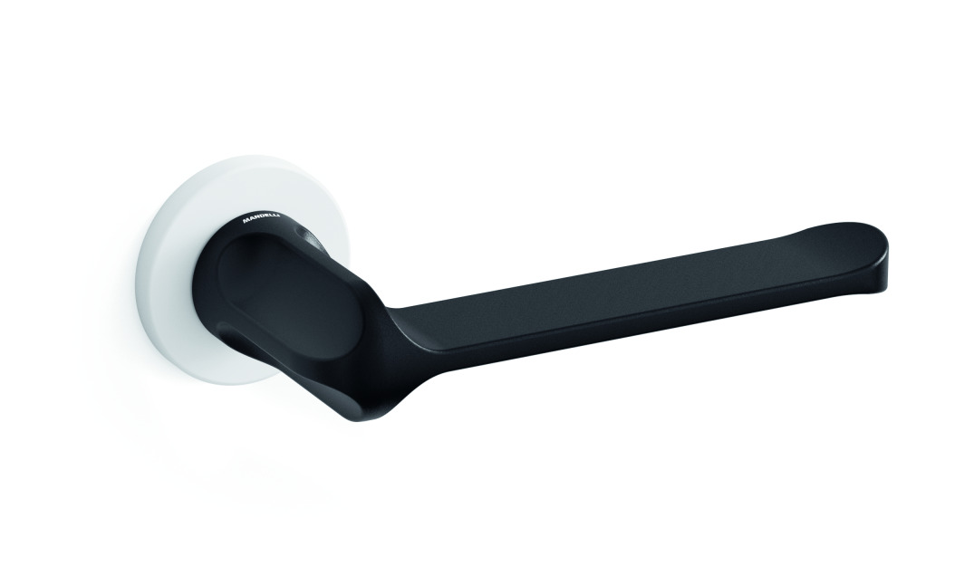 poignée de porte bicolore blanche noire italienne mandelli