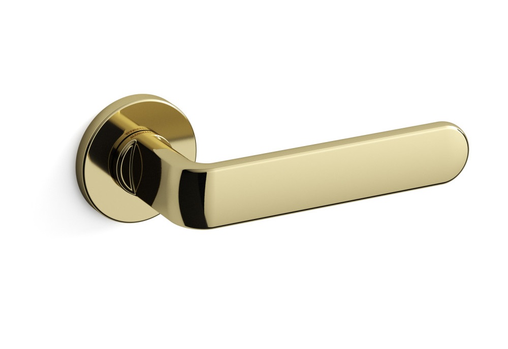 poignée de porte design or poli Mandelli PP33