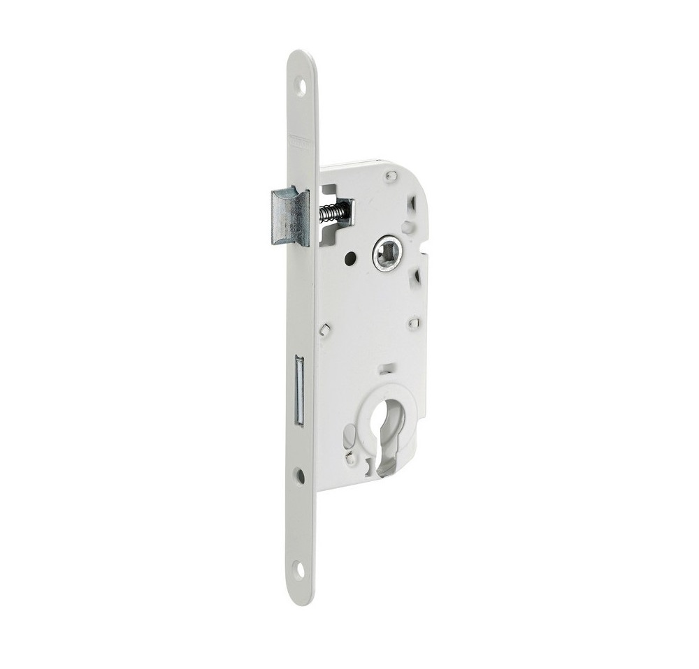serrure de porte blanche à encastrer