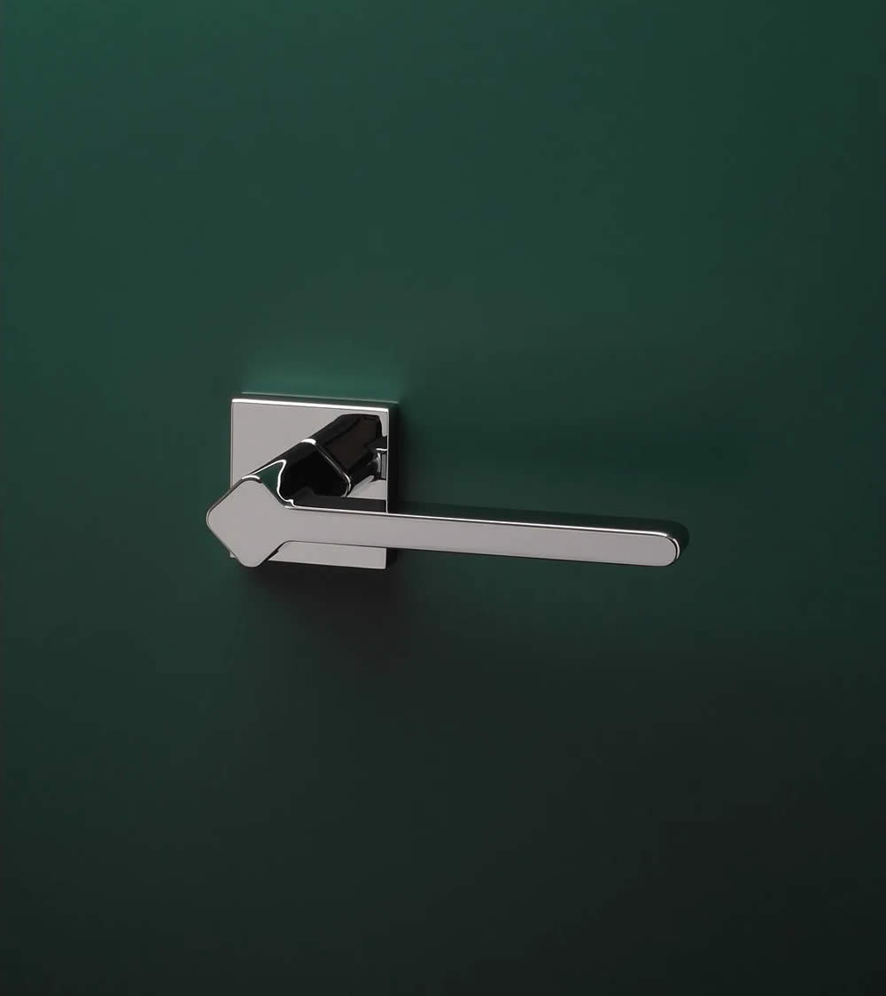 bequille sur plaque carree pour une porte design, choix de menuisiers au bon prix